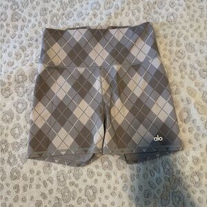 ALO Yoga Women's Athletic Shorts Argyle